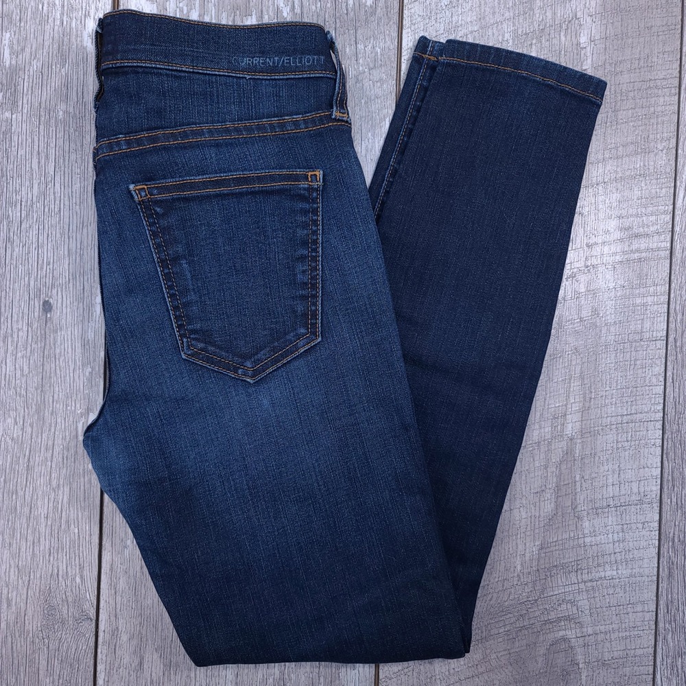 Current/Elliott The Stiletto Jeans Women Size 25 Blue Tavern Skinny Cropped